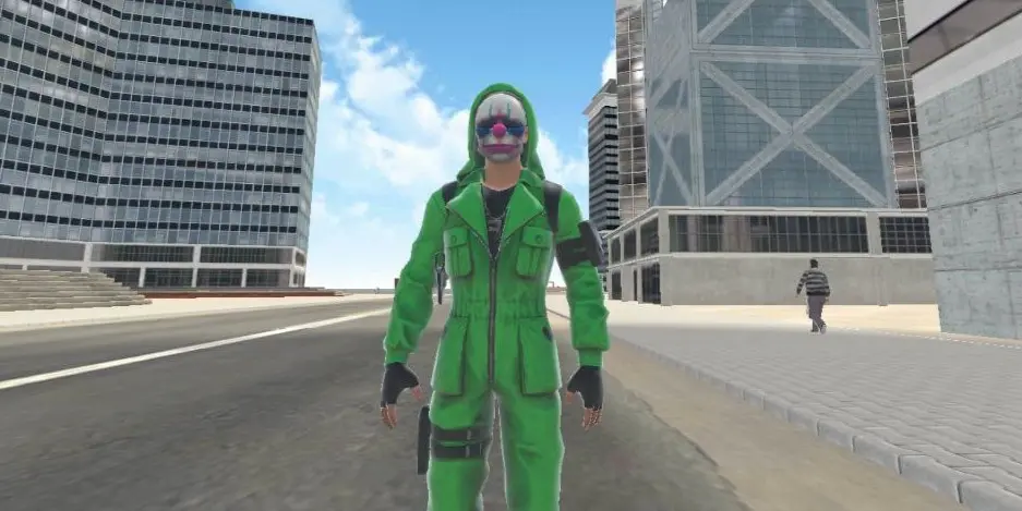 Free Fire Green Criminal Mod Thumbnail - Indian Bike Driving 3D