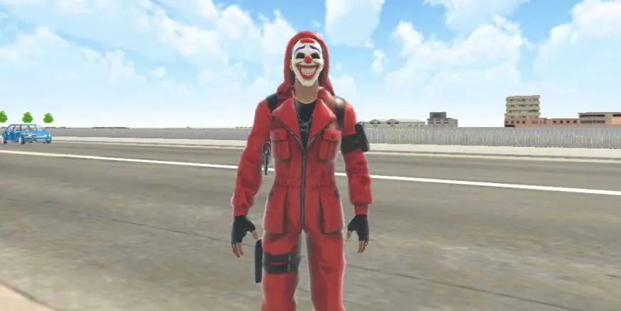 Free Fire Red Criminal Mod Thumbnail - Indian Bike Driving 3D