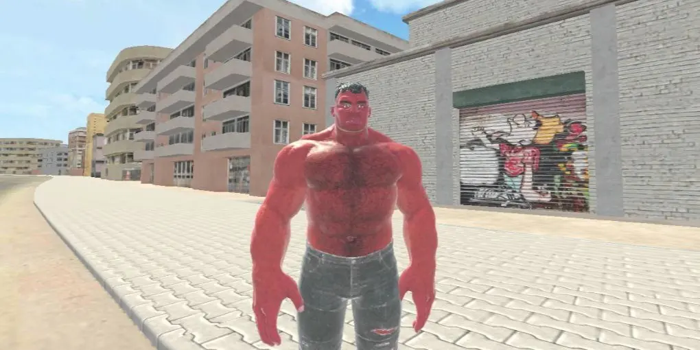 Red Hulk Mod Thumbnail - Indian Bike Driving 3D